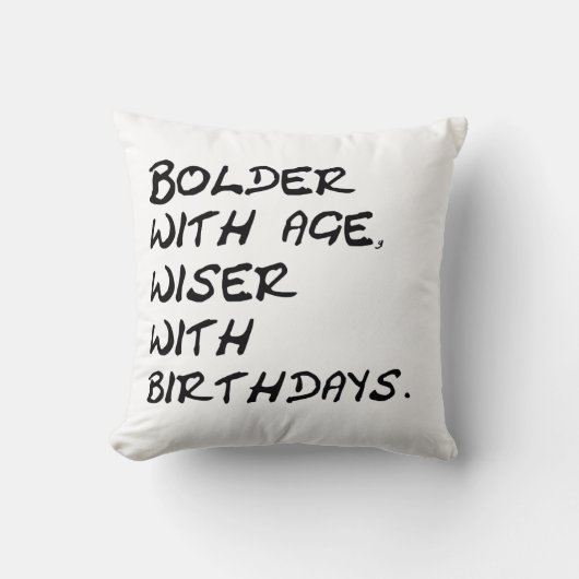 年はっきりした齢で、誕生日で賢い引用文 クッション (正面)