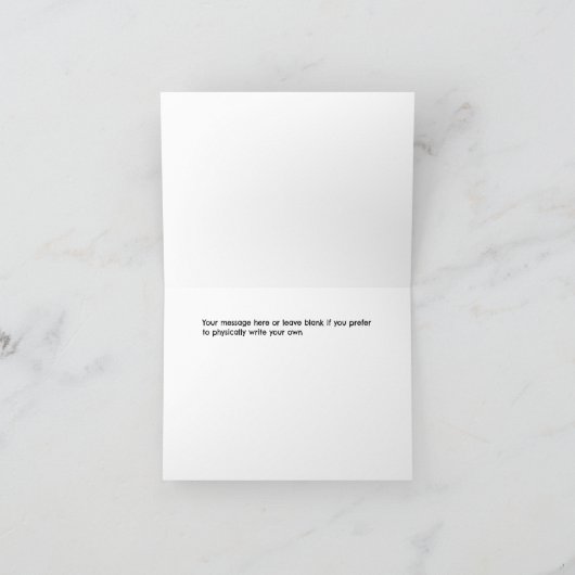 年は前触れ無しかわいい象と木 カード (内部)