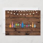 年への応援年齢の誕生会のバーの招待 招待状 (裏面)