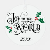 年または文字の写真クリスマス メタルオーナメント (裏面)