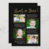 年まとめ 編集可能 カラー 新年の写真カード シーズンカード (正面/裏面)