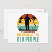年をとった人と同じ年齢なのが不思議 ポストカード (正面/裏面)