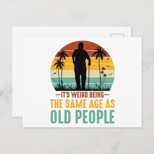 年をとった人と同じ年齢なのが不思議 ポストカード (正面/裏面)