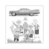 「年をとってもまだまだおしゃれなシニアです」スタンプ ラバースタンプ (インプリント)