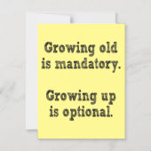 年をとることは避けられない マグネット招待状 (正面)