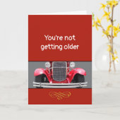 年をとるのかクラシックになるのか? パーソナライズされた誕生日 カード (黄色い花)