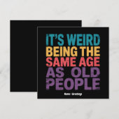 年をとるのが面白いなんて変な感覚 おもしろい 招待状 (正面/裏面)