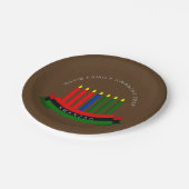 年をクワンザキャンドルに追加7» ペーパープレート (アングル)