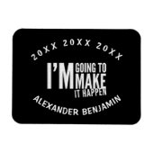 年をパーソナライズインスパイアして意欲を起こ実現する マグネット (横)