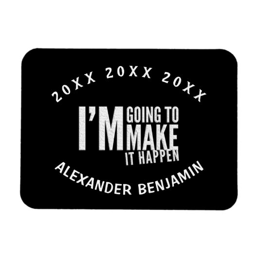 年をパーソナライズインスパイアして意欲を起こ実現する マグネット (横)