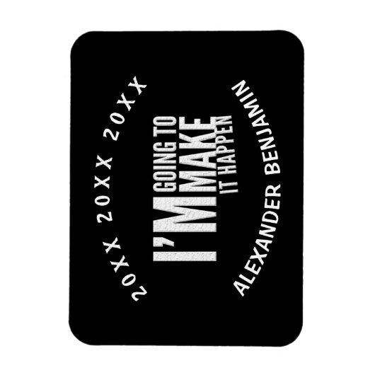 年をパーソナライズインスパイアして意欲を起こ実現する マグネット (縦)