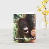 年を取おもしろいった誕生日のユーモア カード (黄色い花)