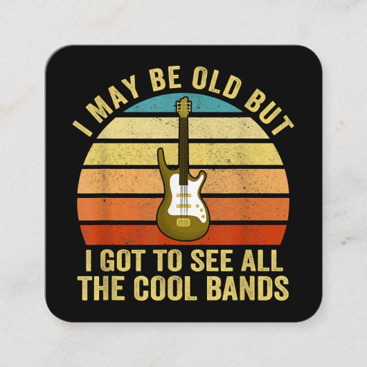 年を取ったかも知れぬ得が見物すカッコいいる スクエア名刺 (正面)