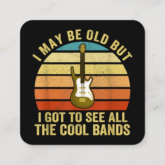 年を取ったかも知れぬ得が見物すカッコいいる スクエア名刺 (裏面)