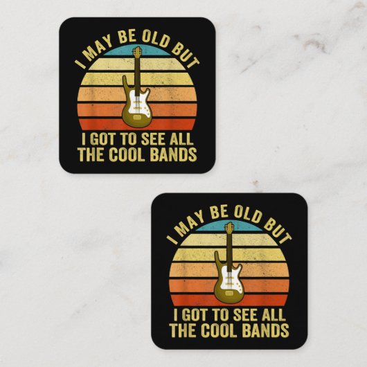 年を取ったかも知れぬ得が見物すカッコいいる スクエア名刺 (正面/裏面)