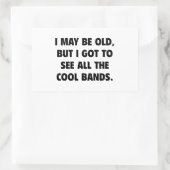 年を取ったかも知れぬ得が見物すカッコいいる 長方形シール (バッグ)