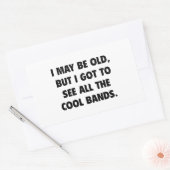 年を取ったかも知れぬ得が見物すカッコいいる 長方形シール (封筒)