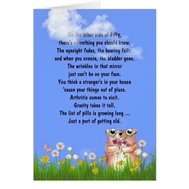 年を取った50誕生日ユーモア (正面)