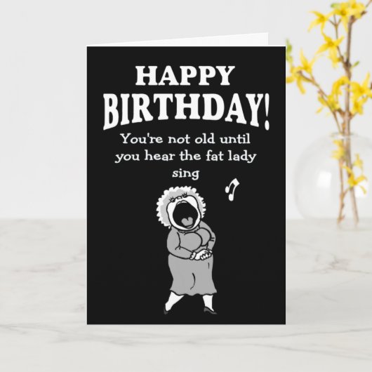 年を取っもしても太った婦人の歌を聞かない カード (黄色い花)