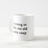 年を取り過ぎる コーヒーマグカップ (正面左)