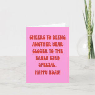 年を取るおもしろいより古いスナックなユーモア誕生日 カード