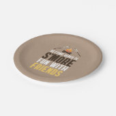 年を取ることは友達とのおもしろいの誕生日 ペーパープレート (アングル)