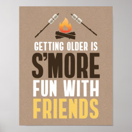 年を取ることは友達とのおもしろいの誕生日 ポスター