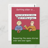 年を取ることは同じ話を繰り返す ポストカード (正面/裏面)