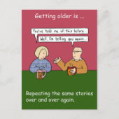 年を取ることは同じ話を繰り返す ポストカード (正面)