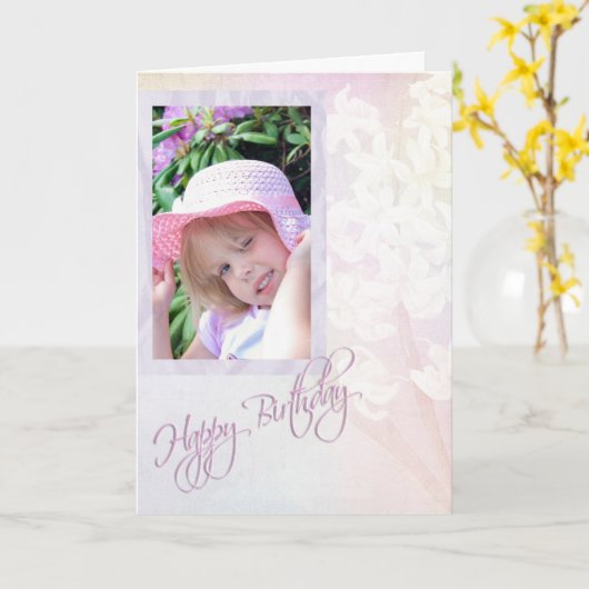 年を取るための誕生日 カード (黄色い花)