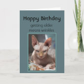 年を取るとしわのハッピーバースデーおもしろい カード (正面)