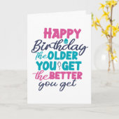 年を取るとバナナが良おもしろいい カード (黄色い花)