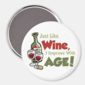 年を取ると酒が上がる マグネット (正面/裏面)