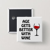 年を取ると酒が好くなる 缶バッジ (正面&裏面)