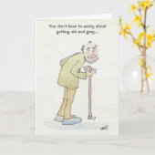 年を取るのも年を取るのも気にする必要はない カード (黄色い花)