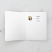 年を取るユーモアボクサー犬あいさつ カード (内部)