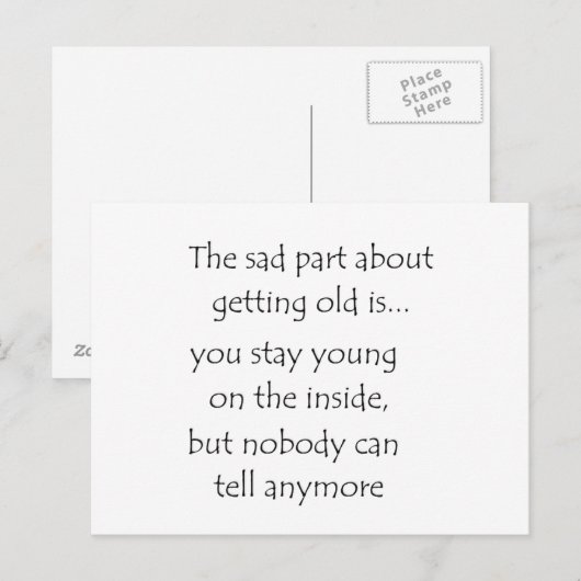 年を取る悲しい部分は… – はがき (正面/裏面)