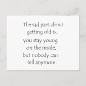 年を取る悲しい部分は… – はがき (正面)