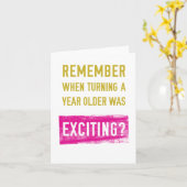 年を取る時を覚えてるおもしろい?誕生日カード カード (黄色い花)