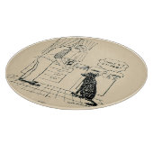 年を取る犬 カッティングボード (角)