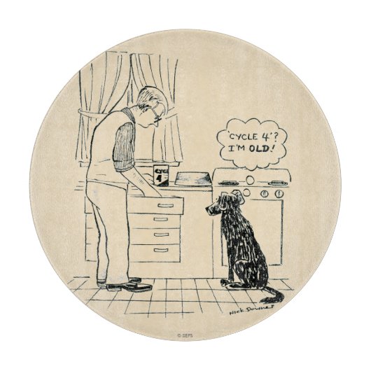 年を取る犬 カッティングボード (正面)