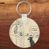 年を取る犬 キーホルダー (正面)