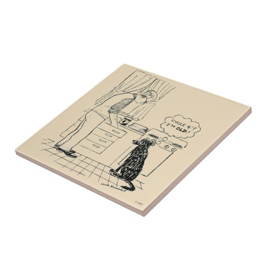 年を取る犬 タイル (側面)