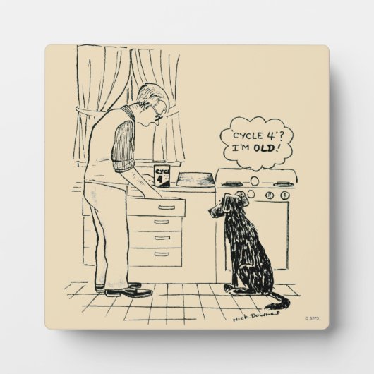 年を取る犬 フォトプラーク (正面)