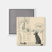 年を取る犬 マグネット (正面/裏面)