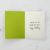 年を取る誕生日のスローユーモア カード (内部)