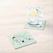 年を取る スクエアペーパーコースター (インサイチュ)