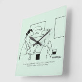 年を取る スクエア壁時計 (傾斜)