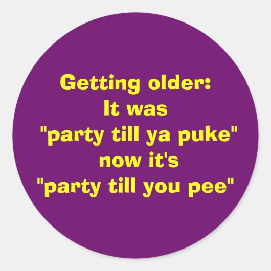 年を取る：以前 ラウンドシール (正面)