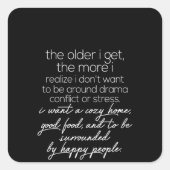 年を取れば取るほど気がつく スクエアシール (正面)